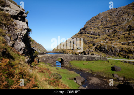 Bridge above Coosaun Lake, The Gap of Dunloe, Killarney National Park, County Kerry, Ireland Stock Photo