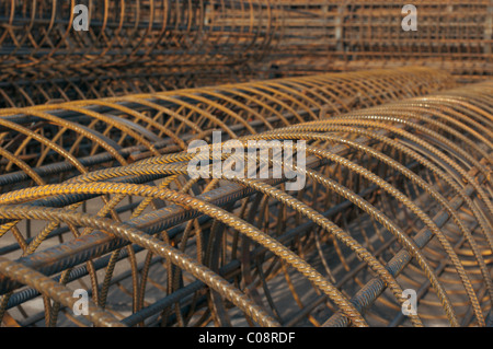 wire mesh, reinforcement for cement concrete Stock Photo