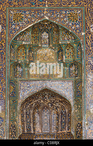 Mihrab in a qiblah wall at the Kalon Mosque, Bukhara, Uzbekistan Stock Photo