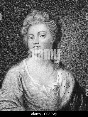 Sarah Churchill, Duchess of Marlborough (1660-1744) on engraving from the 1800s. Stock Photo