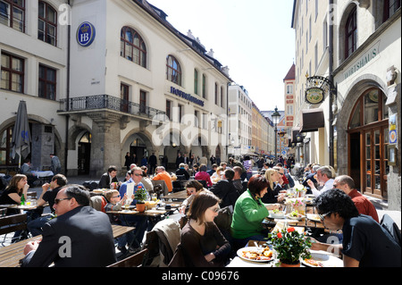 Hofbraeuhaus tavern on Platzl square in Munich, Bavaria, Germany, Europe Stock Photo