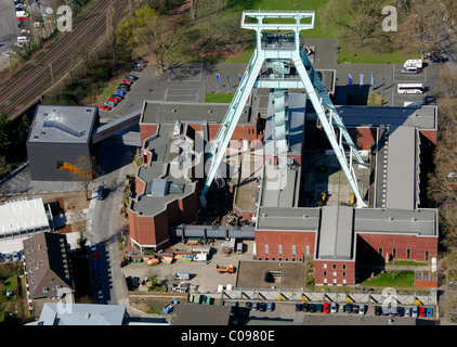 Aerial view, police headquarters and mining museum, Uhlandstrasse street 34, Bochum, Ruhr area, North Rhine-Westphalia Stock Photo