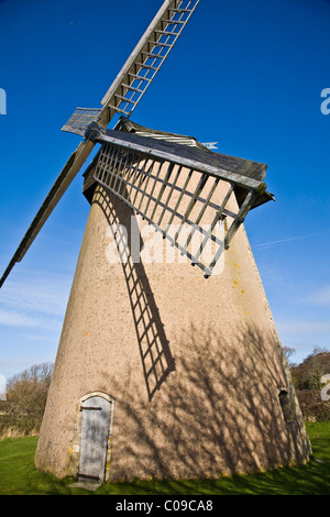 Restored windmill on the Isle of Wight, England Stock Photo