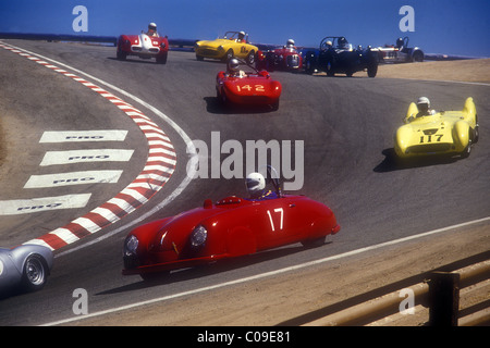 Historic car racing at Luguna Seca California USA 1990 Stock Photo