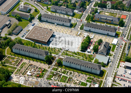 Aerial view, Landesgartenschau Country Garden Exhibition Hemer, Maerkischer Kreis district, Sauerland region Stock Photo