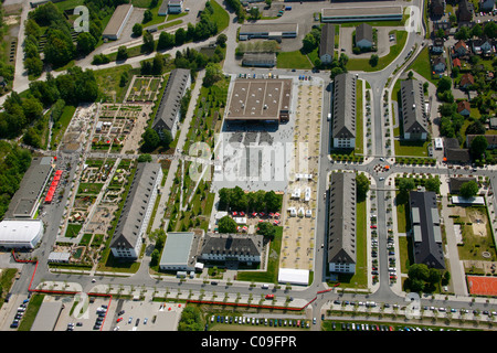 Aerial view, Landesgartenschau Country Garden Exhibition Hemer, Maerkischer Kreis district, Sauerland region Stock Photo