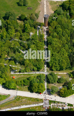 Aerial view, Landesgartenschau Country Garden Exhibition Hemer, Maerkischer Kreis district, Sauerland region Stock Photo