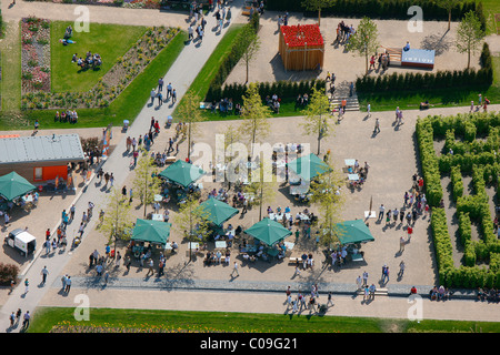 Aerial view, Landesgartenschau Country Garden Exhibition Hemer, Maerkischer Kreis district, Sauerland region Stock Photo