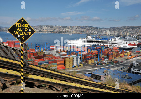 cruise boats in harbor Valparaiso Chile South America Stock Photo