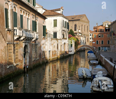 Venetian  canal, Veneto, Venice, Dorsoduro Stock Photo