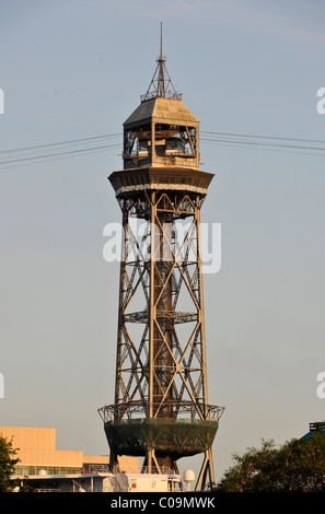 Port Cable Car Jaume I Tower teleferico Barcelona Spain Stock Photo - Alamy