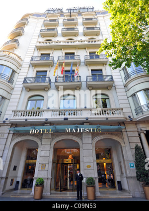 Hotel Majestic, Passeig de Gracia boulevard, Barcelona, Catalonia, Spain, Europe Stock Photo