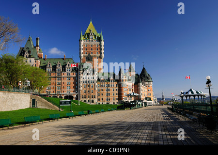 Chateau Frontenac castle in the historic old town of Quebec City, Quebec, Canada Stock Photo