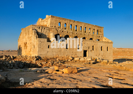 Ruin of the Byzantine church of Mshabak near Aleppo, Dead Cities, Syria, Middle East, West Asia Stock Photo