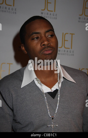 Nas  Rapper Nas Makes An Appearance At JET Nightclub JET Nightclub Mirage Hotel and Casino Las Vegas, NV 11-2-07 Stock Photo