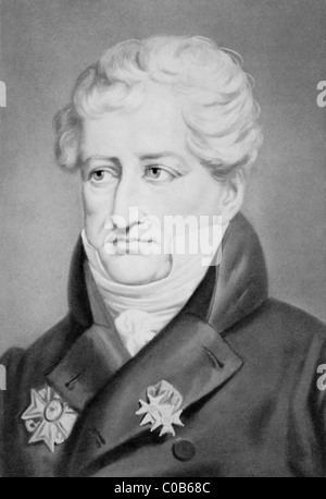 Vintage portrait painting circa 1880s of French naturalist and zoologist Georges Cuvier (1769 - 1832). Stock Photo