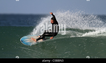 LOCAL SURFER JEFFREYS BAY JEFFREYS BAY  SOUTH AFRICA 22 June 2010 Stock Photo