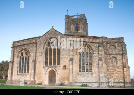 St Mary's Church in the village of Wedmore, Somerset, England Stock Photo