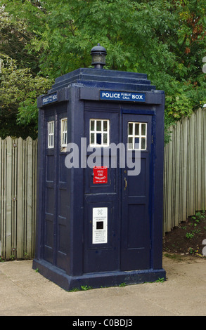 Part of a collection of vintage phone boxes at Avoncroft Museum, Bromsgrove, UK Stock Photo