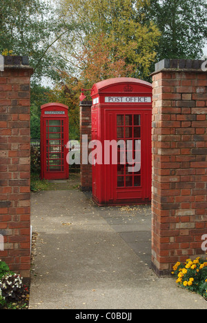 Part of a collection of vintage phone boxes at Avoncroft Museum of Historic Buildings, Bromsgrove, UK Stock Photo