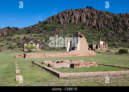 Buildings at Fort Davis National Historic Site Texas USA Stock Photo