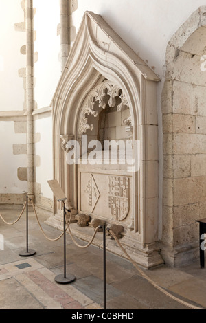 Santo Agostinho da Graça church in the city of Santarém, Portugal. 14th/15th century Mendicant/Flamboyant Gothic Architecture. Stock Photo