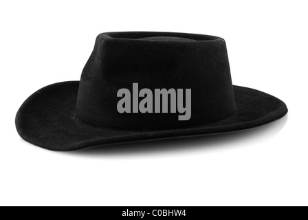 Western cowboy black felt hat isolated on white background Stock Photo ...