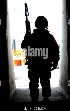 The welsh guards battel group on there tour of duty in Iraq 2004. they were posted just out side al Arhmar in southern Iraq. and Stock Photo