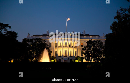 The White House in Washington D.C. at the night Stock Photo