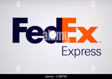 FedEx Federal Express Sign, Symbol Logo, London, England, Uk Stock Photo