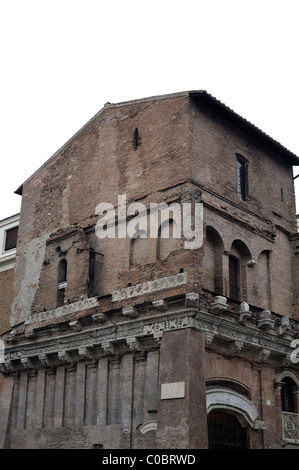 Rome, Italy, Medieval architecture, Casa dei Crescenzi, Via di Ponte Rotto Stock Photo