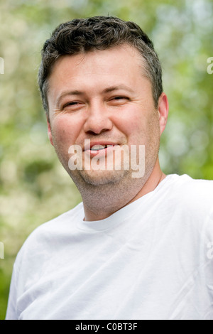 Happy smile of an middle eastern man Stock Photo