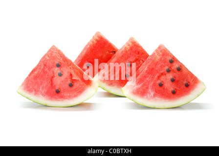 pieces of watermelon isolated on white background Stock Photo
