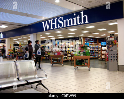 WH Smith newsagent shop at Belfast International Airport Northern Ireland Stock Photo