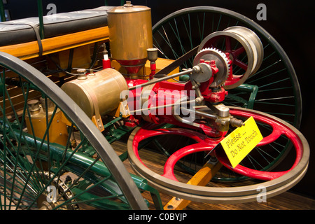 worlds first motorized vehicle engine Stock Photo