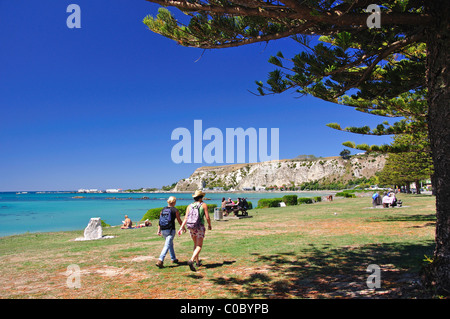 Seafront esplanade, Kaikoura, Canterbury, South Island, New Zealand Stock Photo