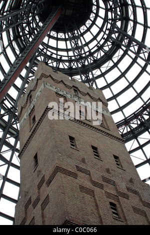 COOP'S SHOT TOWER ENCASED BY MELBOURNE CENTRAL CONE. VICTORIA, AUSTRALIA. Stock Photo