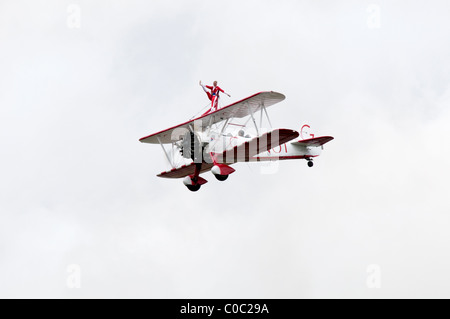 AeroSuperBatics Ltd based at RFC Rendcomb Aerodrome doing a flying display at Royal International Air Tattoo Stock Photo