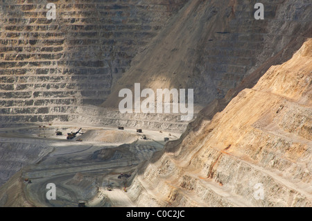 Scene from Kennecott Utah Copper's open pit mine, near Salt Lake City, Utah, one of the largest in the world. Stock Photo