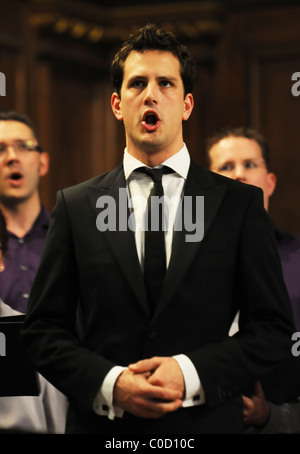 Dominic Tighe of the band Blake 'Raise the Roof' - an open air concert in aid of the St James' Church Restoration Appeal Stock Photo