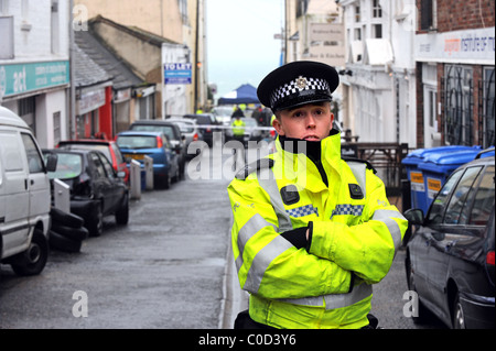 Scene of a shooting in Rock Street, Brighton. The Police opened fire on Michael Fitzpatrick during a raid, he died in hospital Stock Photo