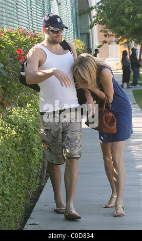 Stacie Keibler and Geoff Stults being attacked by bees while on a