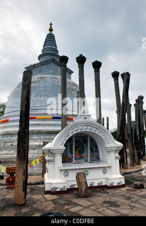 A view of the Thuparama Dagoba in the ancient city of Anuradhapura in Sri Lanka Stock Photo