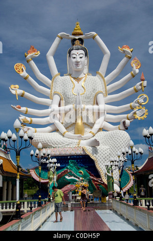 Thailand, Ko Samui (aka Koh Samui). Wat Plai Laem aka Plai Laem Temple. Stock Photo