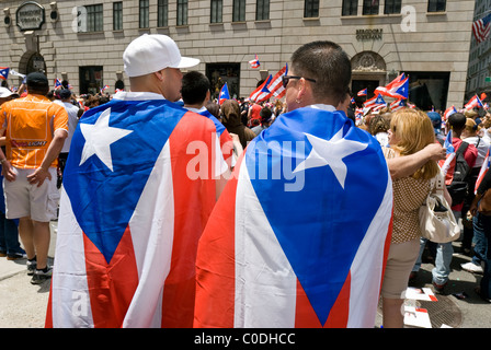 The Puerto Rican Day Parade on Fifth Avenue, New York City, June 2009. Stock Photo