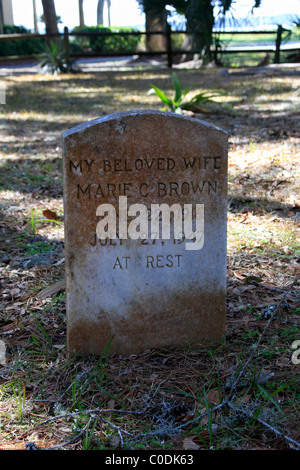 Headstone, Hilton Head Island, South Carolina, USA Stock Photo