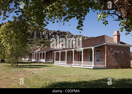 Officers houses at Fort Davis National Historic Site Texas USA Stock Photo