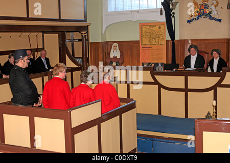 Mock trial at the same court that Judge Jeffries sat at in Dorchester, Dorset UK Stock Photo