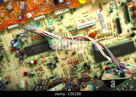 A collection of old circuit boards Stock Photo