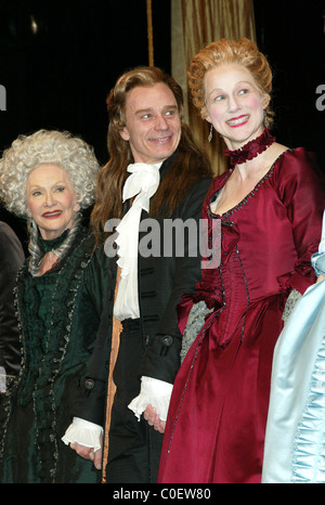 Sian Phillips, Ben Daniels and Laura Linney during the curtain call following the Opening Night performance of 'Les Liaisons Stock Photo